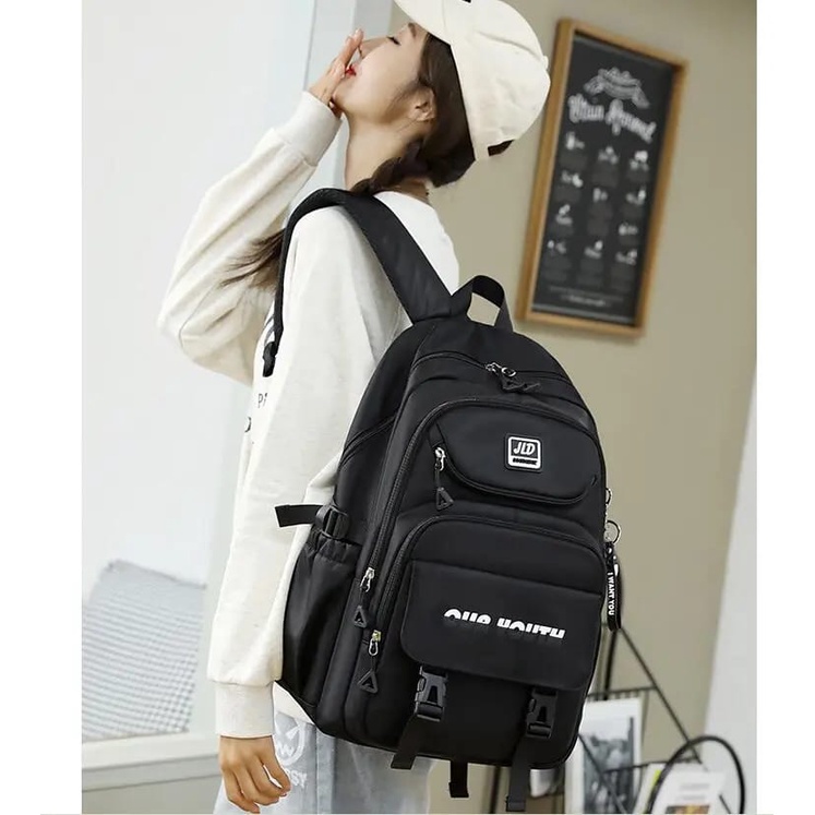 [COD] Tas Ransel Sekolah Menengah Wanita Terbaru Fashion Tas Punggung Perempuan Dewasa Sederhana Kekinian Fashion Korean Style Tas Laptop 14&quot; Backpack Murah Populer Aesthetic