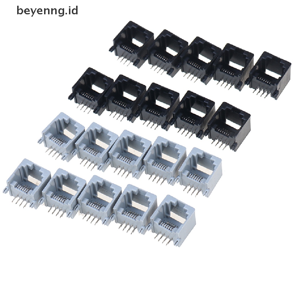 Beyen 10pcs/lot RJ45 8P8C Komputer Jaringan Internet PCB Jack Socket ID