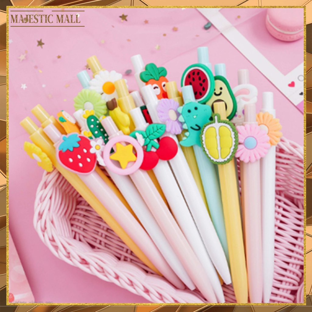 

®️ Pulpen Karakter Kartun Buah Pena Gel Motif Karakter Lucu Pen Cute Student Japanese Import COD