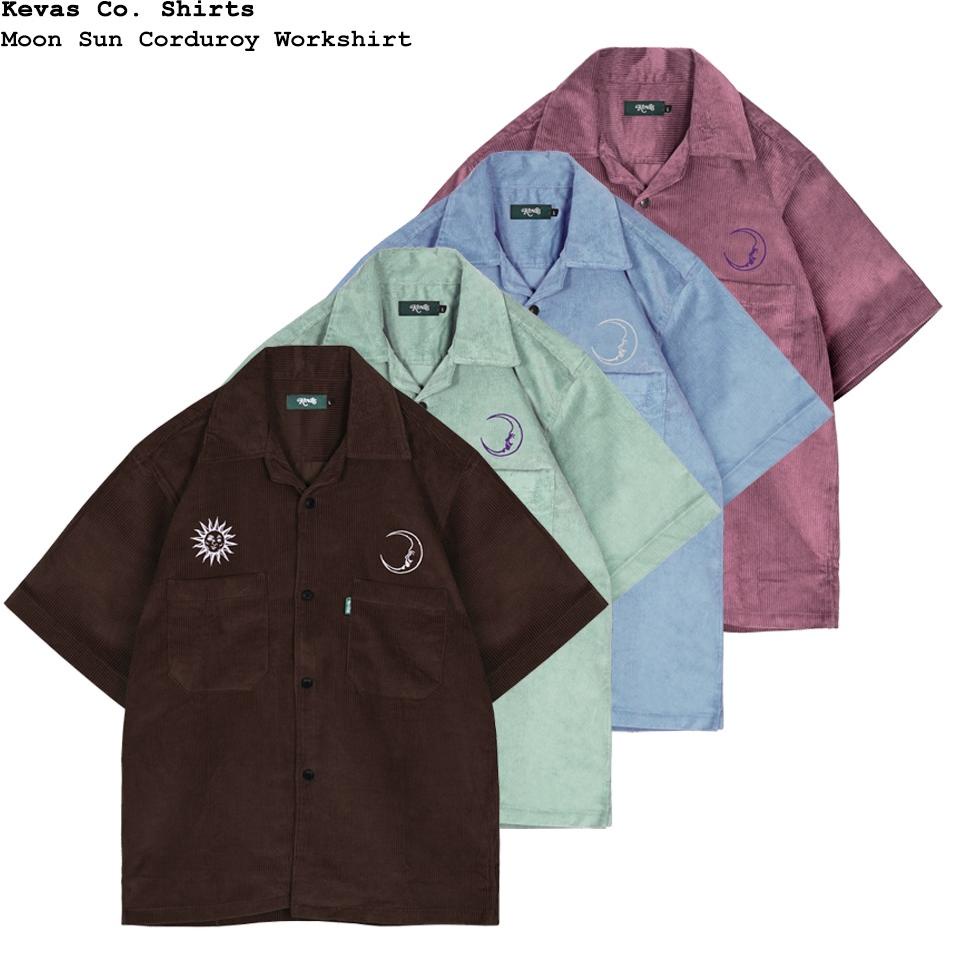 MENARIK Kevas Moon Sun Corduroy Work Shirt