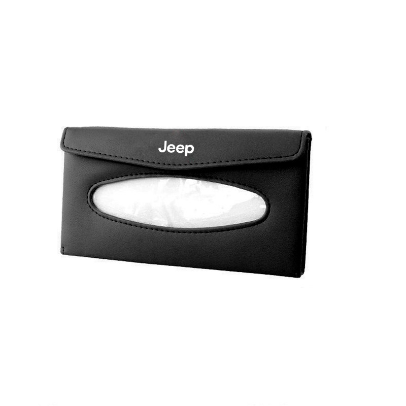 Jeep Tempat Penyimpanan Tisu Sun Visor Mobil Auto Paper Towel Leather Tissue Box Untuk Kompas Renegade2022 Willys Wrangler jk Cherokee xj