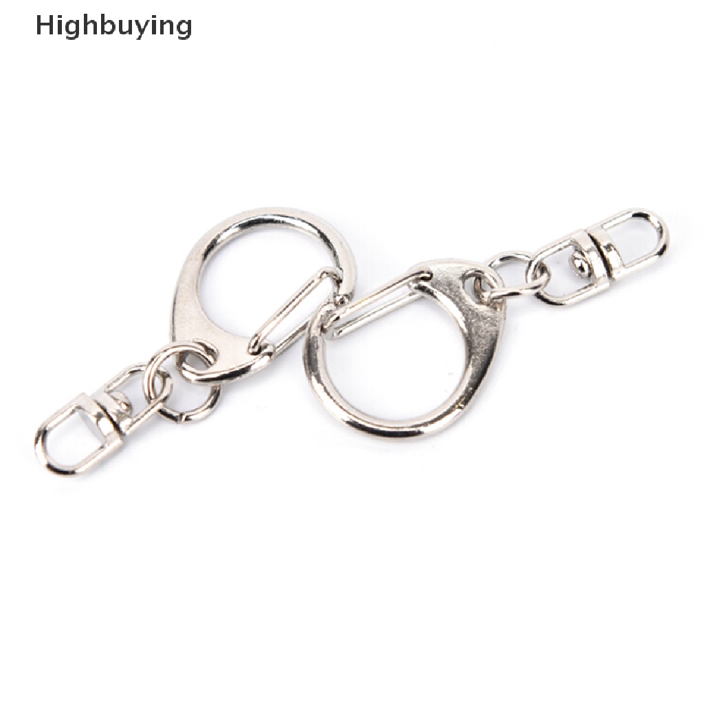 Hbid 10 Pcs DIY Dipoles Perak Keyring Keychain Split Ring Pendek Rantai Key Rings Glory