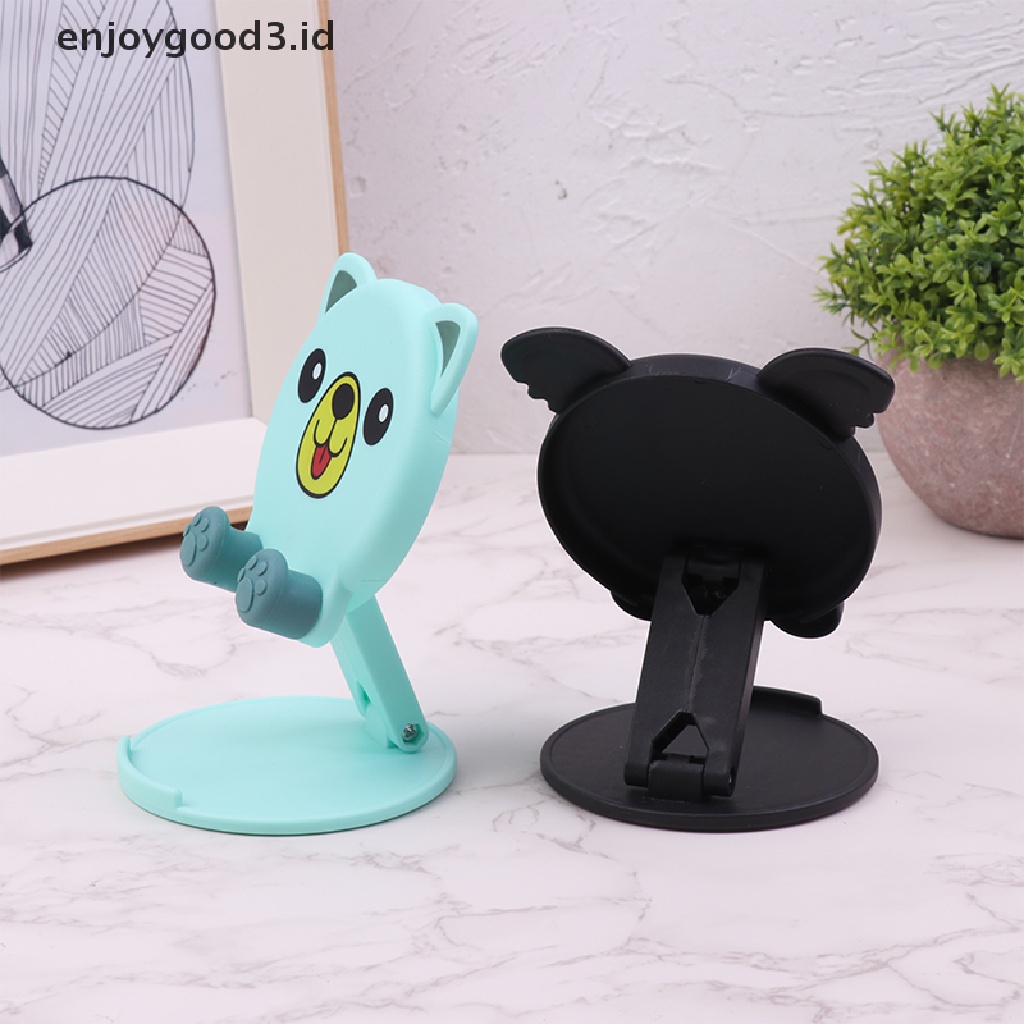 【 Rready Stock 】 Universal Adjustable Cell Phone Stand Cartoon Desk Angle Height Adjustable Phone Holder For Pad Mobile Phone Desktop Decoration （ ID ）