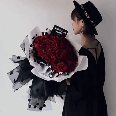 Kain Tile Dot / Tulle Dots Bintik Polkadot Halus Roll Kertas Buket Florist Flower Wrapping  KB6279