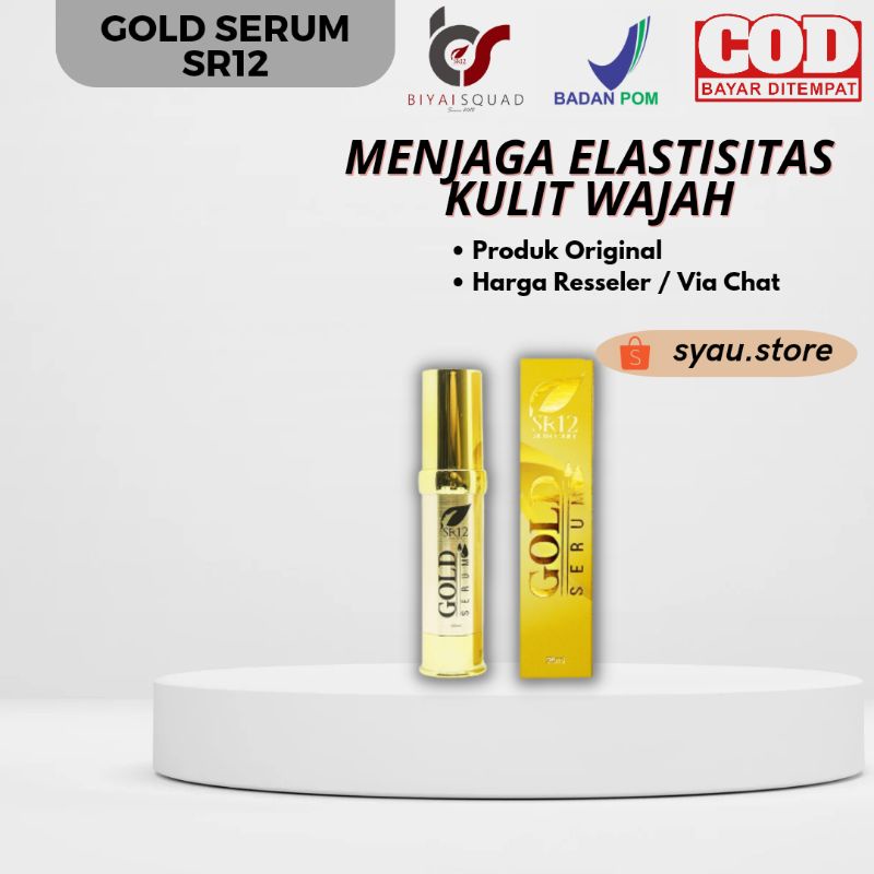 SR12 GOLD SERUM ANTIAGING KULIT KENCANG CERAH &amp; GLOWING BPOM