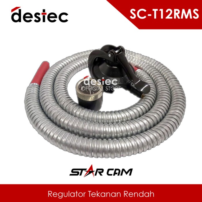 Terlaris Paket Regulator Gas Meter + Selang Starcam Sc-T12Rms Tekanan Rendah