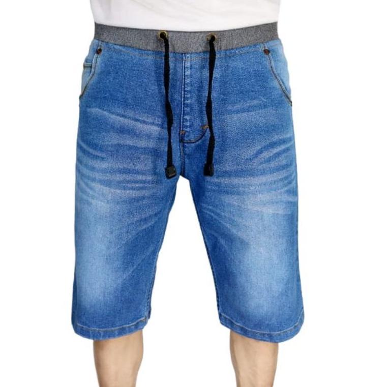 READY Celana jeans pendek pria Rip Melar