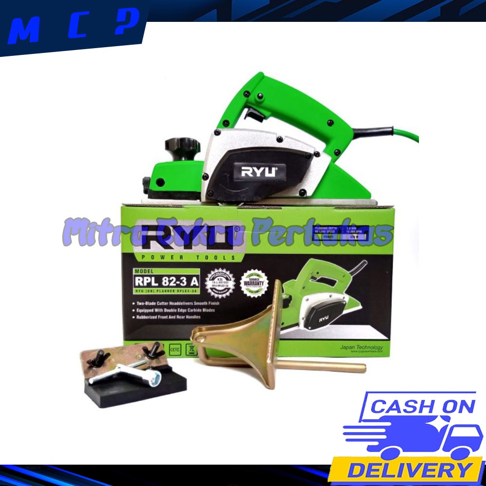 Paket pertukangan(6in1) Circle Ryu / Circular Saw / Mesin Potong Circle Ryu 7 Inch+Mesin planner RPL 82-3A / Mesin Serut Pasah Kayu / Mesin Serut+Paket RYU Mesin Gerinda Grinder 4 Inch RSG 100-3 &amp; RYU Mesin Bor Tangan 10mm RDR 10-