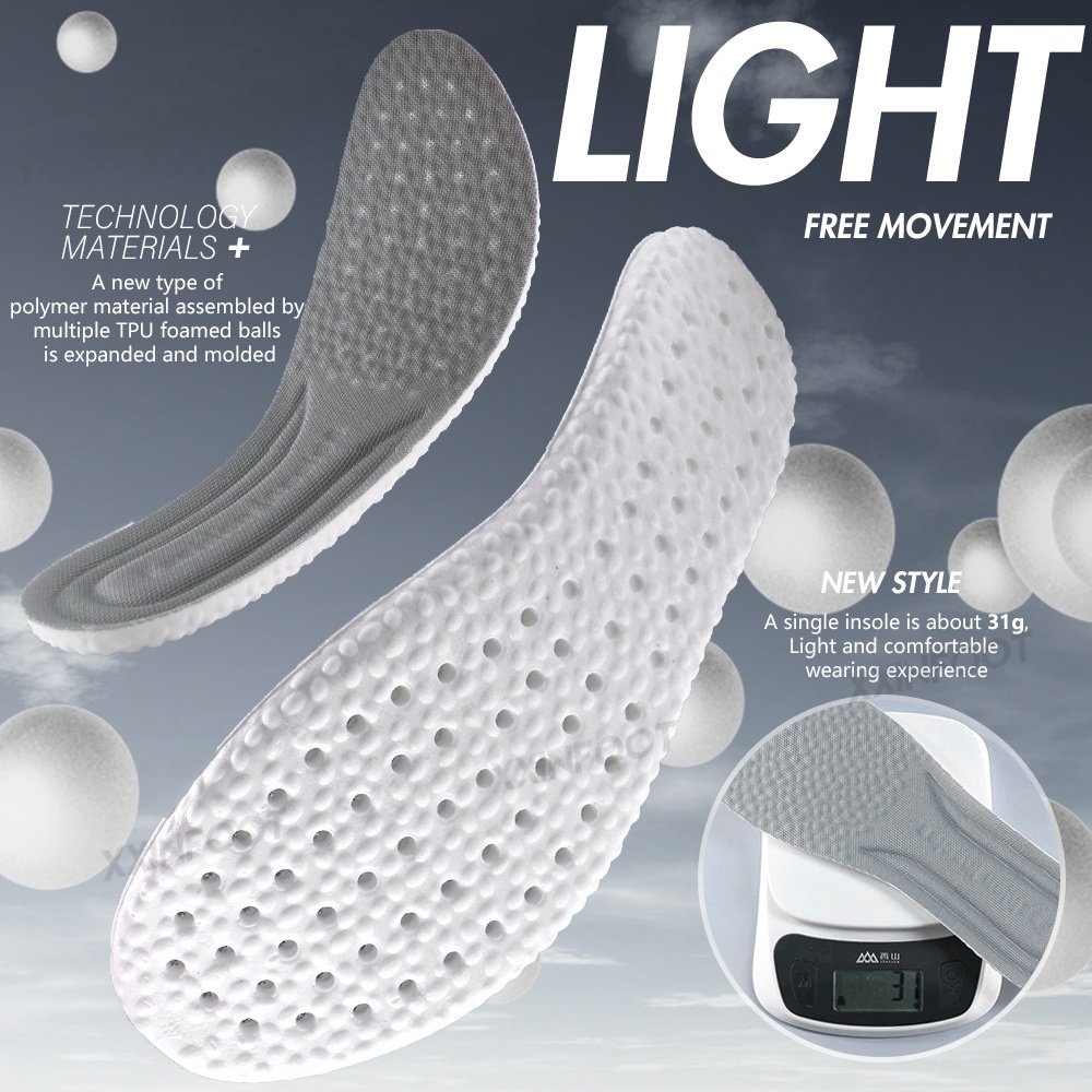 Sol Super Lembut Untuk Pria dan Wanita Sepatu Elastis Pad Sport Shock Absorption Insert Cushion Light