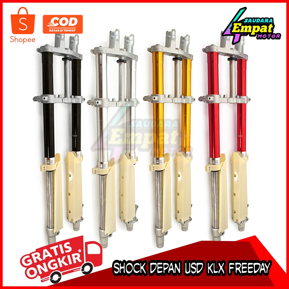 SKOK Up Side Down DEPAN KLX 150 FREDAY SHOCK DEPAN USD KLX BF KLX DTRACKER CNC GOLD 95 CM
