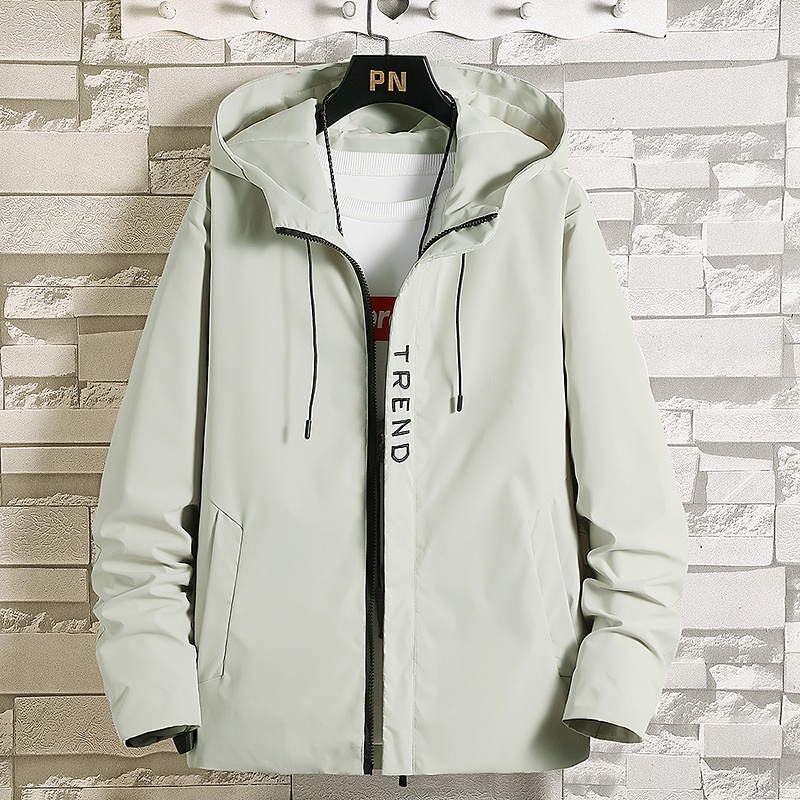 Jaket Pria Model Jaket Hoodie Berkerudung Kerah Bisbol Gaya Kasual untukj Fashion Jacket