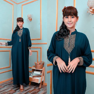 Kaftan Sultan Jumbo Polos Renda India super Grade A halus tidak Nerawang  Bigsize LD 150 PB 140cm Muat BB 100kg Lengan Karet