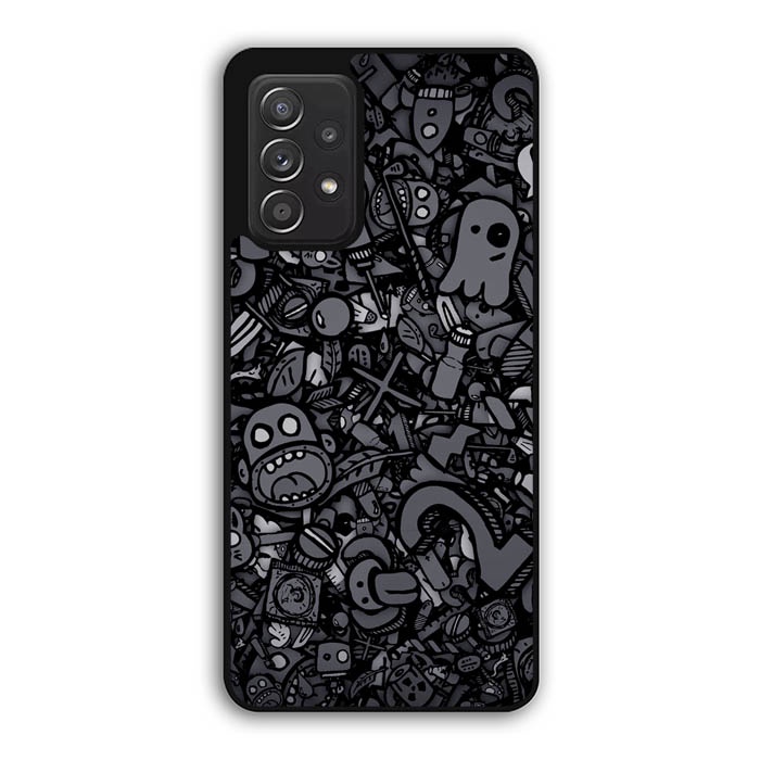 Casing Hardcase Case Samsung Galaxy A72 A52 A32 A22 A12 4G 5G Doodle Pattern AB0954 Custom Case