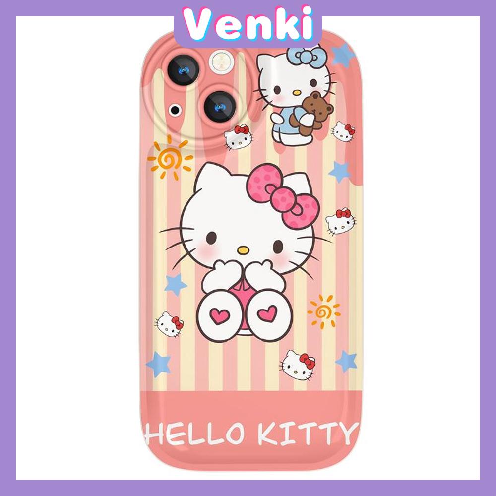 Case For iPhone 11 Soft TPU Air Cushion Case Glossy Cute Cartoon Cat and Rabbit Airbag Shockproof Camera Protection Compatible for iPhone 14 13 12 11 Pro Max 7 8 Plus