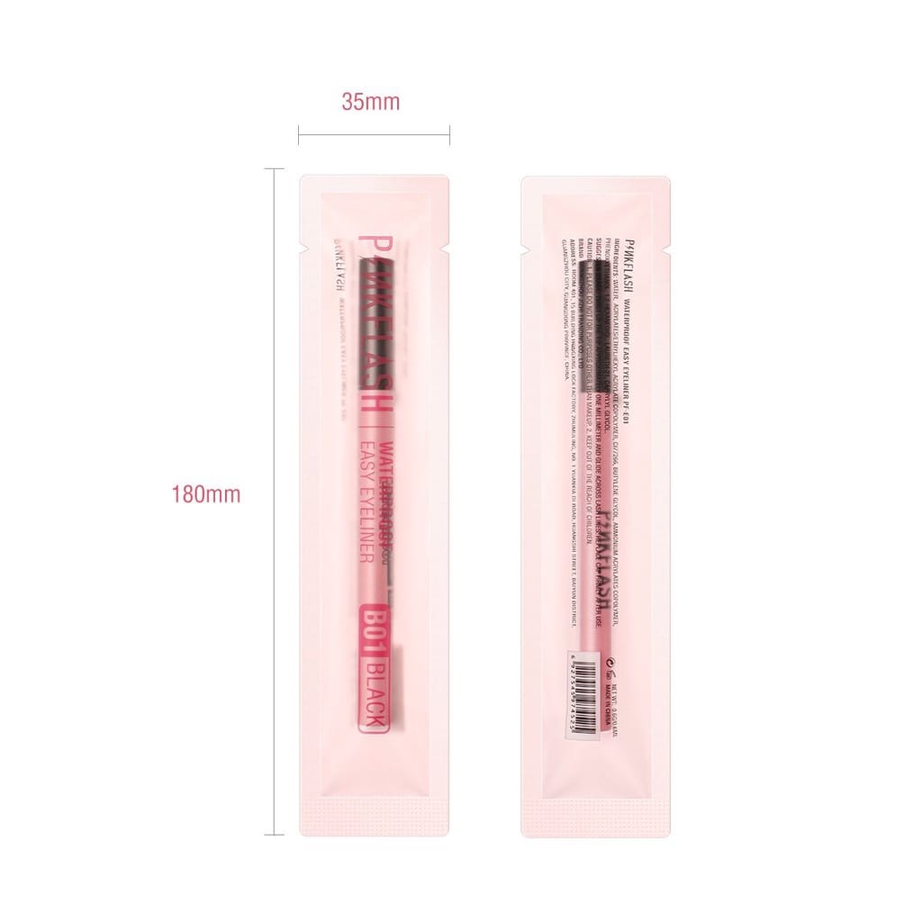 ❤ PAMELA ❤PINKFLASH Waterproof Easy Eyeliner Pen Black PF-E01 | Eye Liner Hitam &amp; Coklat | Pink Flash Smoodgeproof | BPOM ORIGINAL