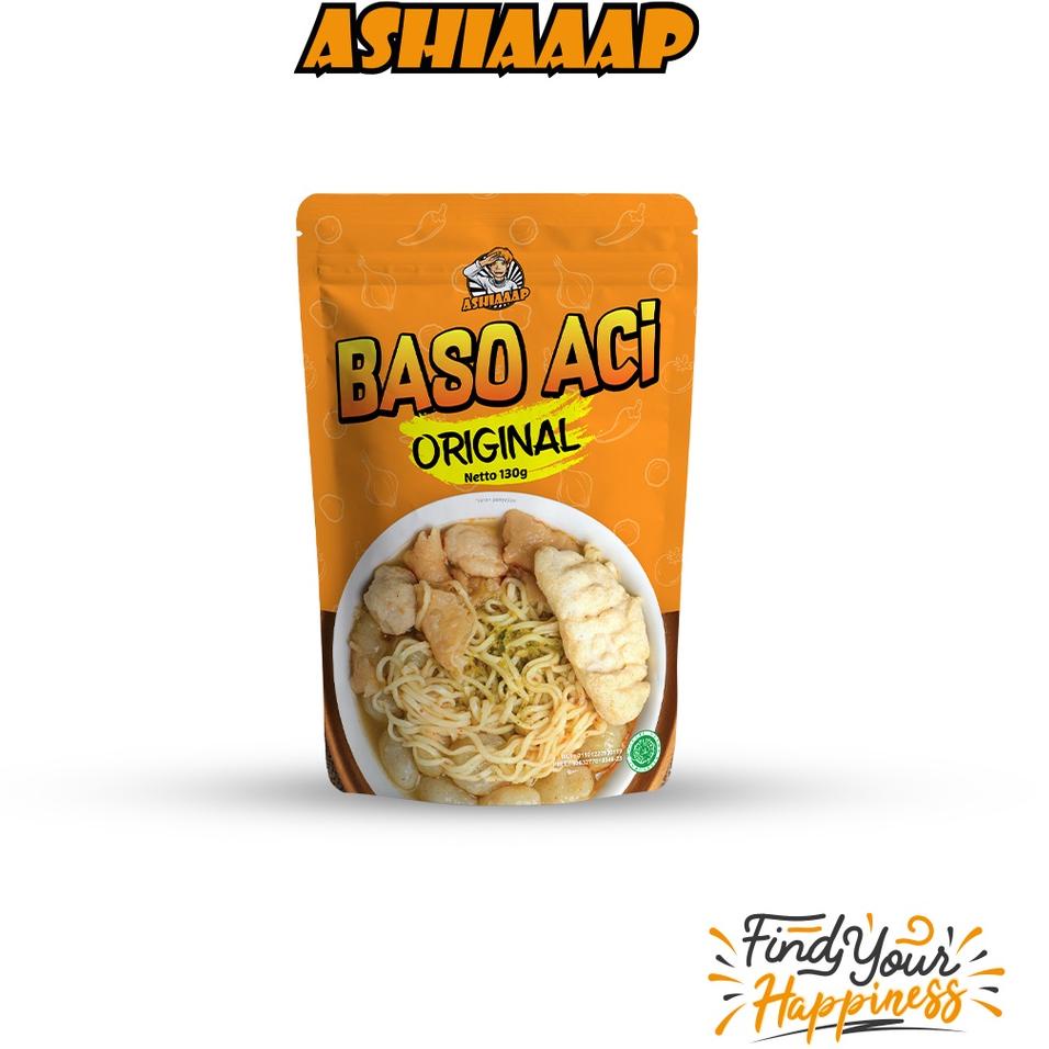 

>D2289) ⭐⭐⭐⭐⭐ Ashiaaap Bakso Aci Original (130 gram) / Baso Cemilan Instan Pedas Gurih Mantap Jiwa Khas Garut