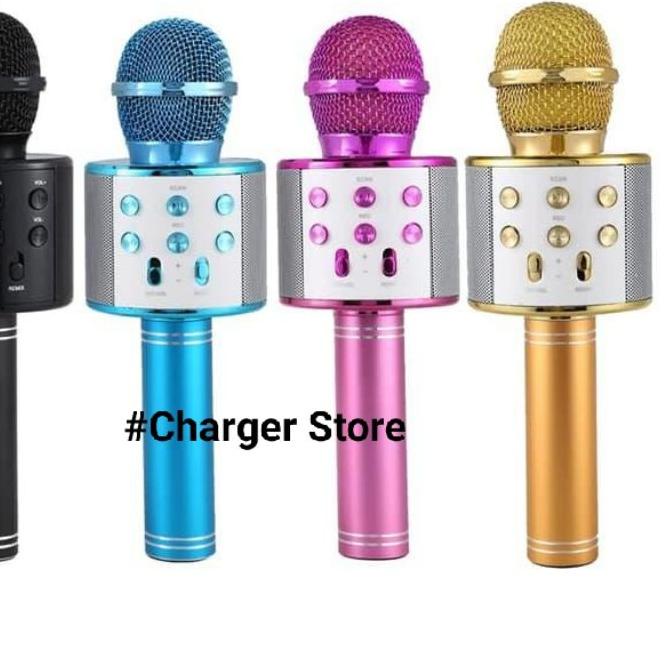❇ Mic Karaoke Bluetooth WS858 Wireless Portabel Speaker Smule Mic ( Bisa Jadi Speaker Juga ) ORIGINA