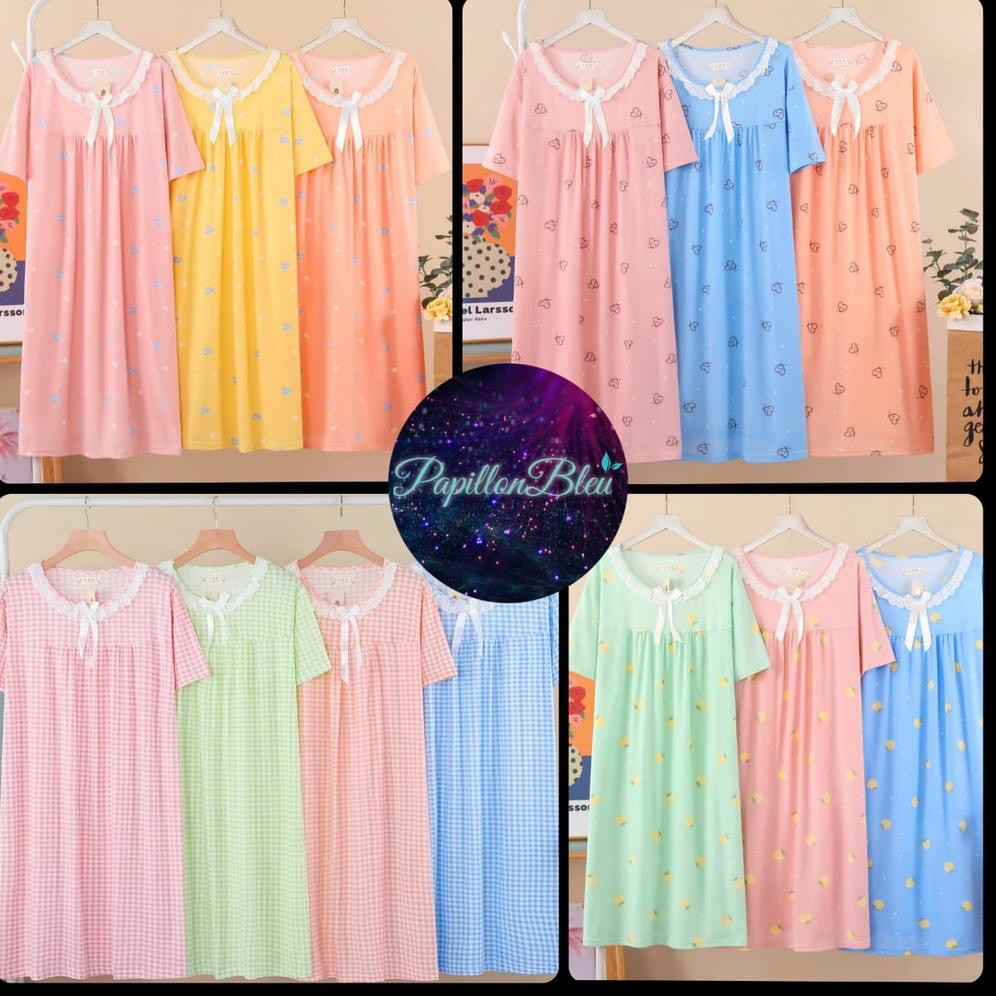 Y81 DASTER KAOS JUMBO KERUT RENDA LD 120 / DASTER IMPORT / DASTER KOREA / BAJU TIDUR TREND ㅹ