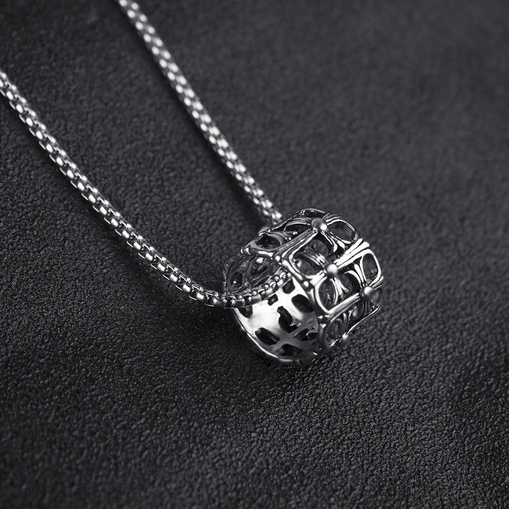 Kalung Dengan Liontin Cincin | Sendok Garpu Bahan Stainless Steel | Bahan Titanium Steel | Kalung Rantai Dengan Liontin Untuk Pria / Wanita