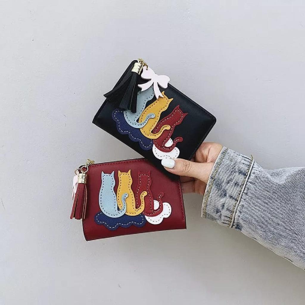 MORMON JOANNE - Dompet Lipat Wanita Dompet Mini Kecil Kartu Koin Slot
