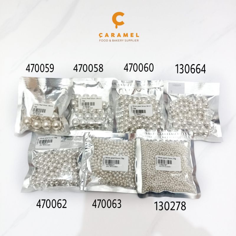 

Sprinkle 20gr - Manik manik Kue -Trimit Mutiara - Silver Pearl Cake-White pearl cake