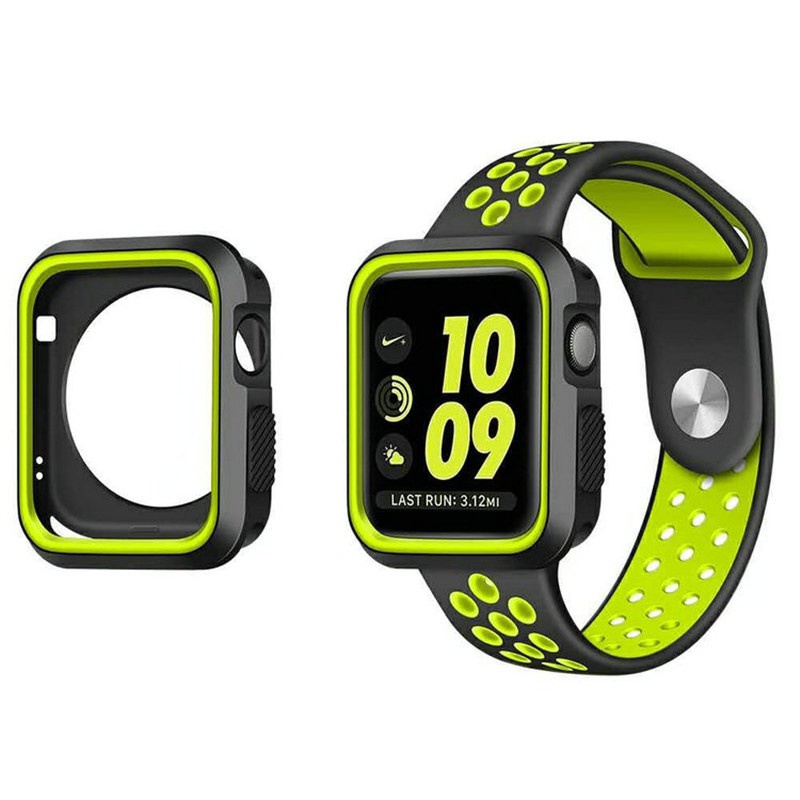 Bumper Silikon Untuk Apple watch case 45mm 44mm 40mm iWatch case 42mm/38mm soft Protector cover Apple Watch6 SE 5 4 3 2 1 Aksesoris