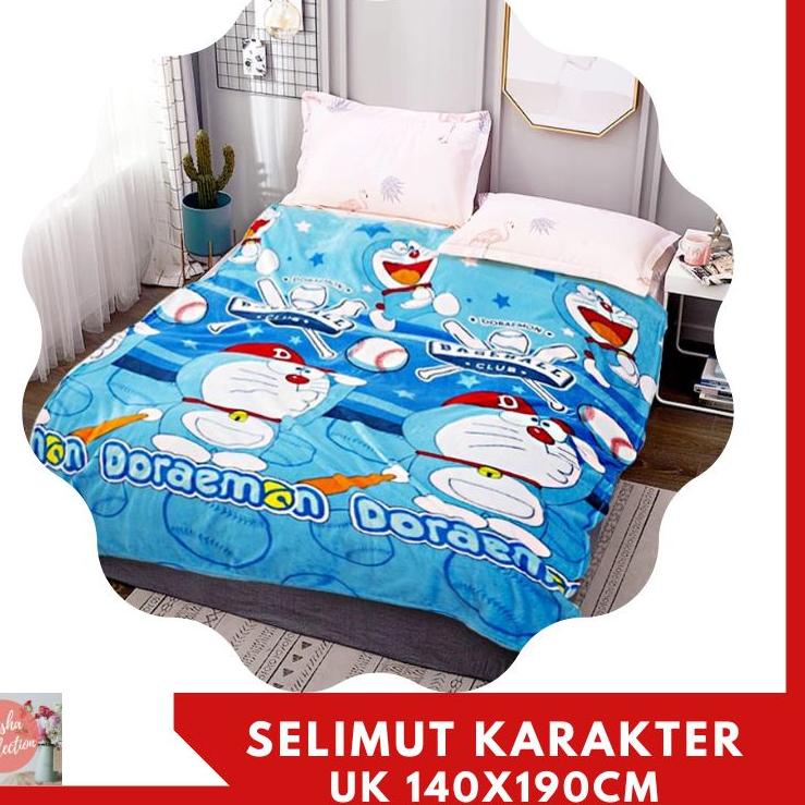 ☃ Free Tas Mika Selimut Bulu Anak Selimut Karakter Halus Jumbo Ukuran  cm ❋