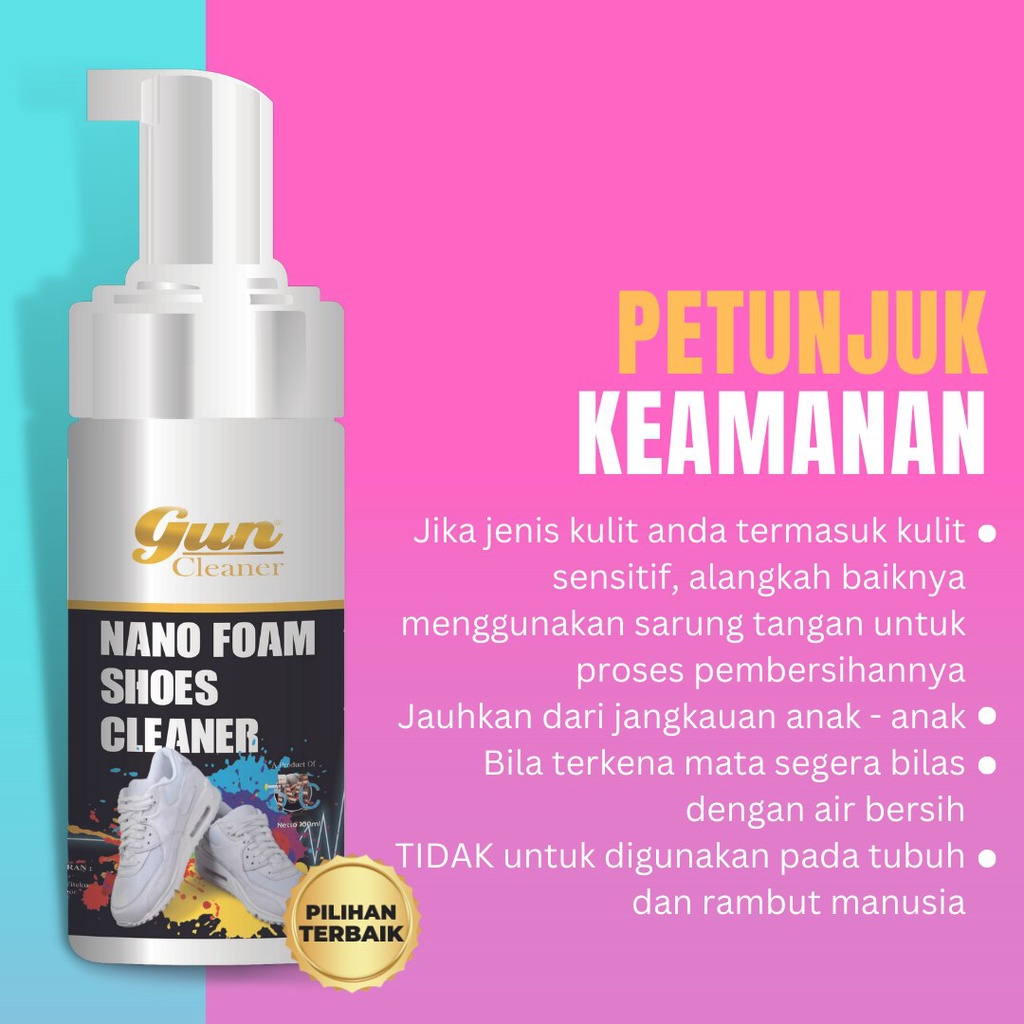 Nano Foam Pembersih Sepatu Tanpa Air Anti Ribet Tinggal Semprot 3 Menit Sepatu Bersih dan Wangi