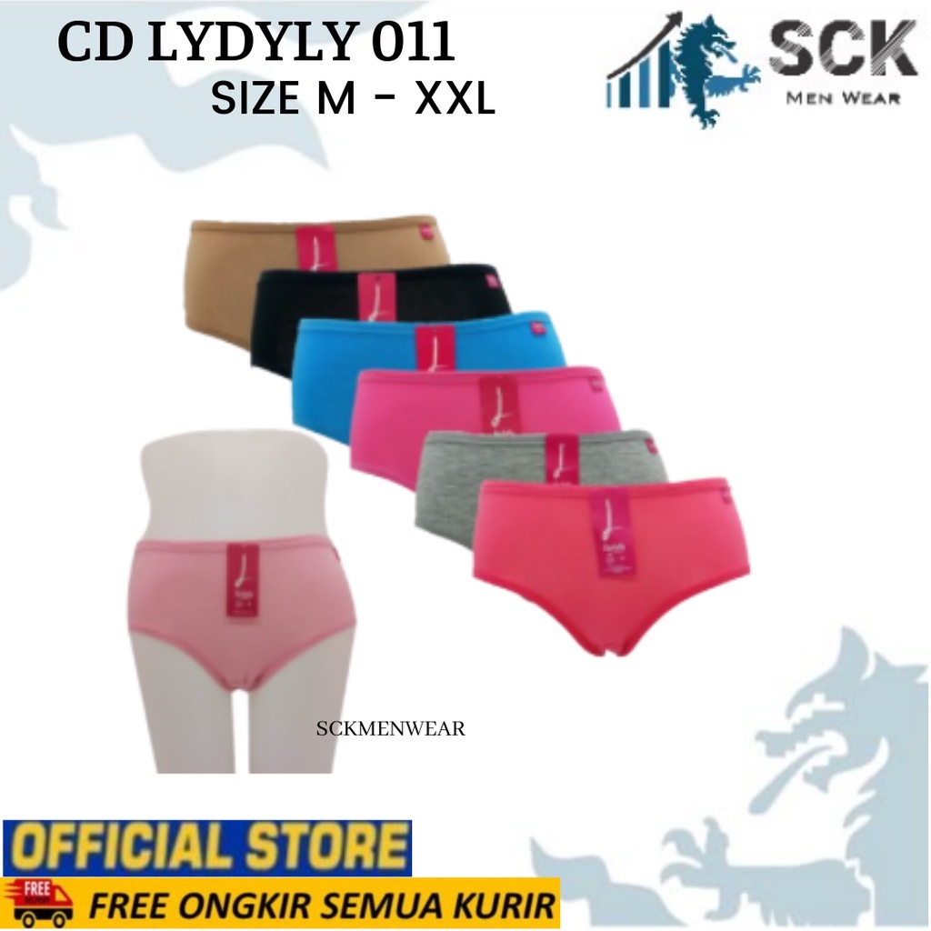 [ISI 3] CD Wanita LYDYLY L-011 Belakang Jahitan Zig Zag Bahan Katun / Celana Dalam L 011 Model Kerut Belakang - sckmenwear GROSIR