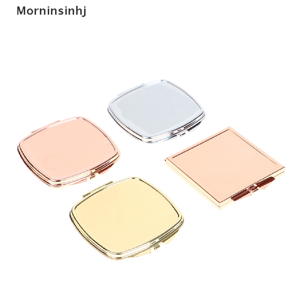 Mornin Compact Makeup Mirror Cermin Make Up Saku Bulat Pembesar Kosmetik id