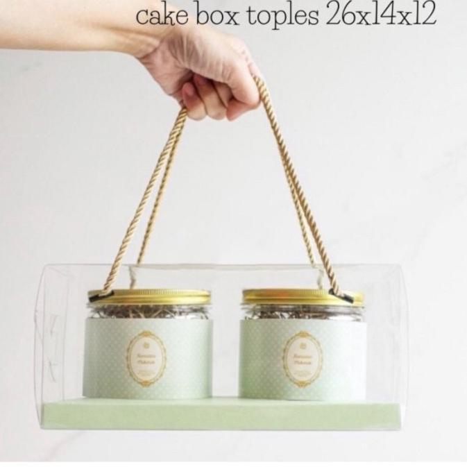

W95 Box Mika 2 lubang/ Box Mika untuk 2 Toples / Box Mika Idul Fitri ( MINIMUM ORDER 5PCS ) TERPOPULER NK321