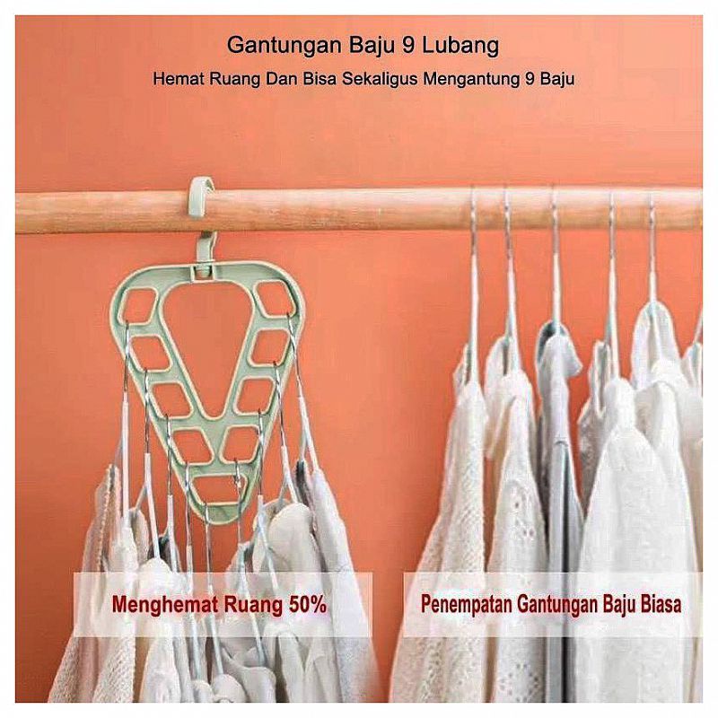 Gantungan 9in1 / Gantungan baju 9 Lubang Multifungsi