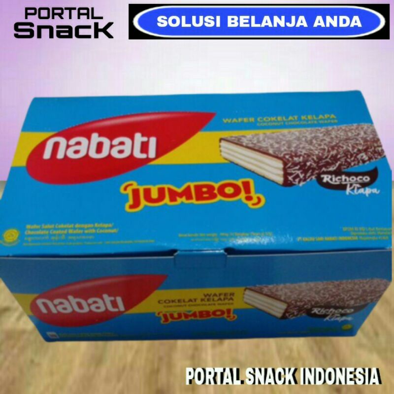 

NABATI JUMBO wafer coklat kelapa isi 12 pcs