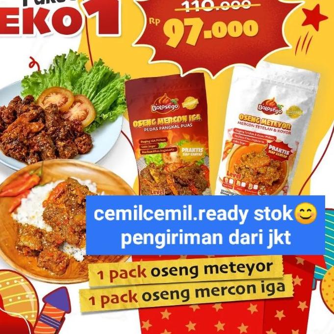 

➭ [Bolosego] PAKET EKO 1 (1 Pcs Oseng Iga & 1 Pcs Oseng METEYOR) ♜