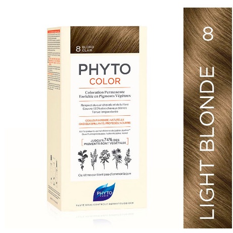 ✿ BISA COD✿ Phyto Phytocolor Ammonia-Free and Permanent Botanical Hair Color - 8 LIGHT BLONDE