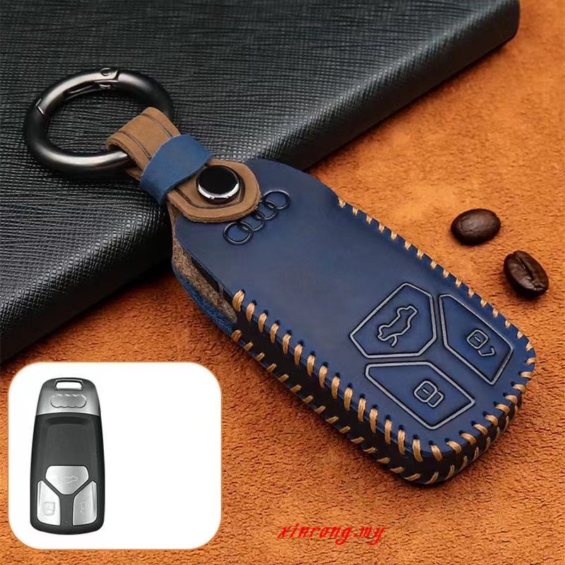 Leather holder shell cover Case Kunci Mobil Untuk Audi A1 A3 A4 A5 A6 A7 A8 Q3 Q5 Q7 R8 Allroad C5 C6 TT S3 S5 S6 S4 RS6