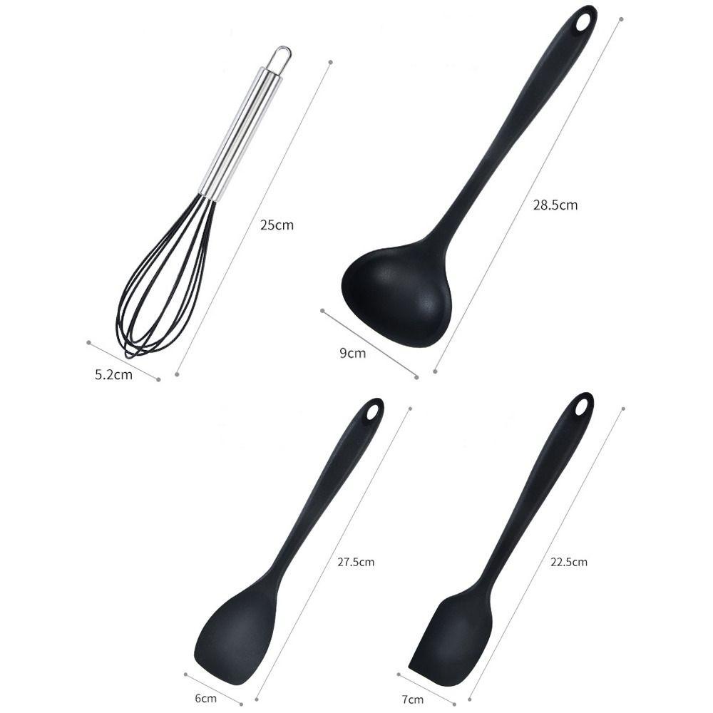 Solighter Set Peralatan Masak Ladle Anti Lengket Bahan Silikon