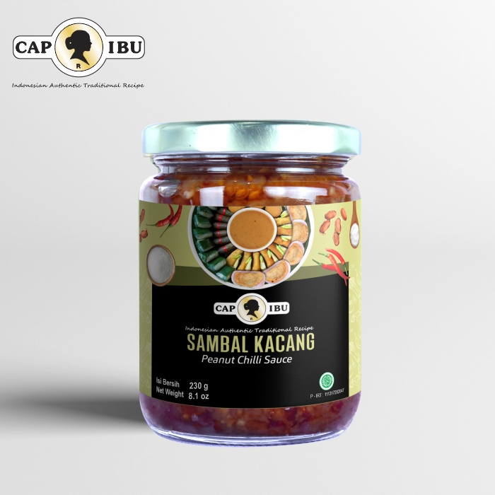 CAP IBU Sambal Kacang Kemasan Botol Jar