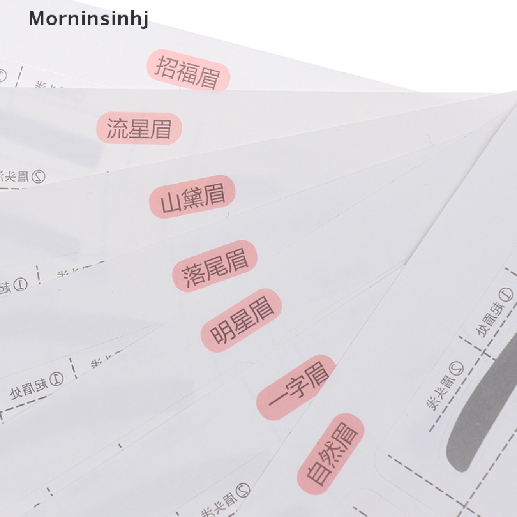 Mornin 24pasang Stiker Template Alis Adjustable Kartu Panduan Stensil Alat Makeup id