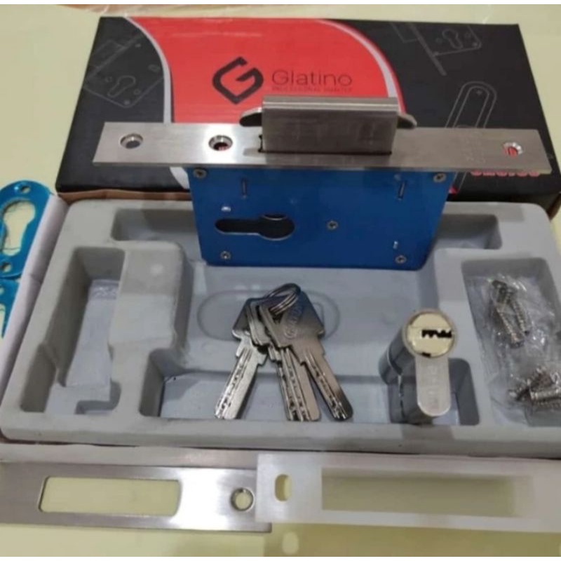 Kunci pintu Sliding GLATINO / Kunci mekar / Kunci pintu sliding