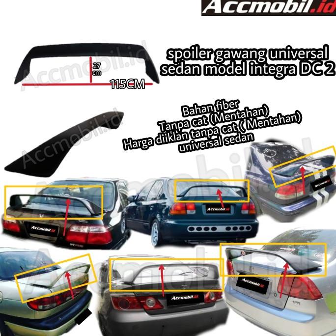 spoiler gawang universal model spoiler integra Dc2 DC 2 fiber mentah