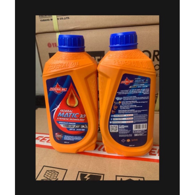OLI FEDERAL MATIC ULTRATEC ORANGE SAE 10W-30 800ml..ORIGINAL BISA DICEK DITUTUP BOTOL