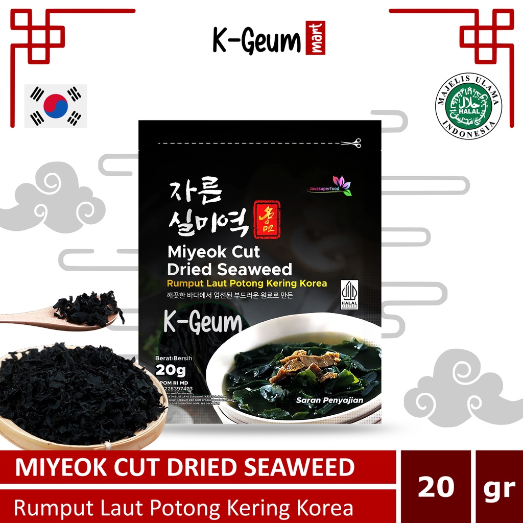 

Cut Wakame Rumput Laut Kering Korea | Dried Seaweed | Miyeok Miso Soup