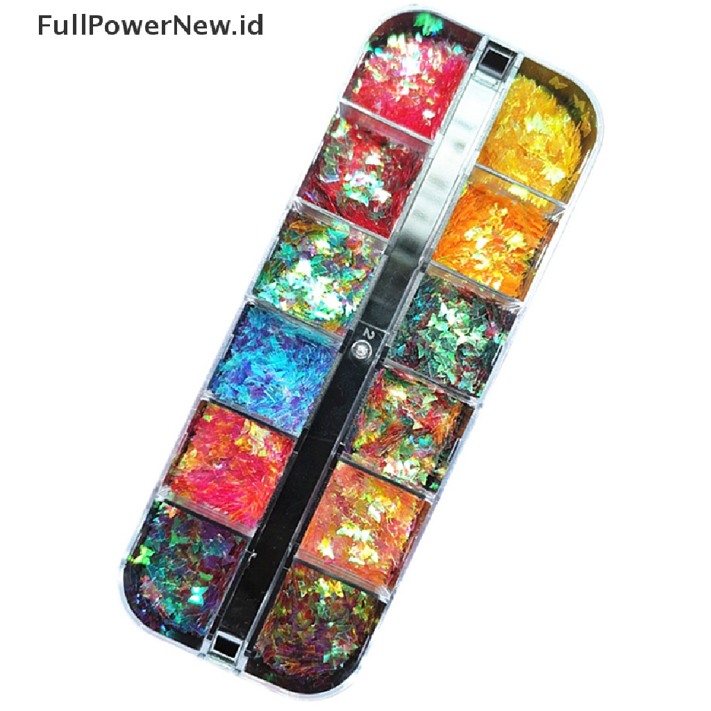 Power Sparkly Butterfly Nail Sequin Mix Glitters Flakes Slice Art Dekorasi Tips ID