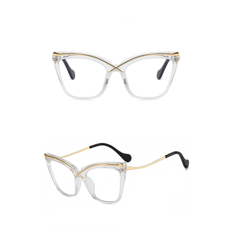 Tr90 Kacamata Cat Eye Anti Radiasi Untuk Wanita Pria Kacamata Aesthetic Lensa Yang Dapat Diganti Frame Kacamata Retro Eropa