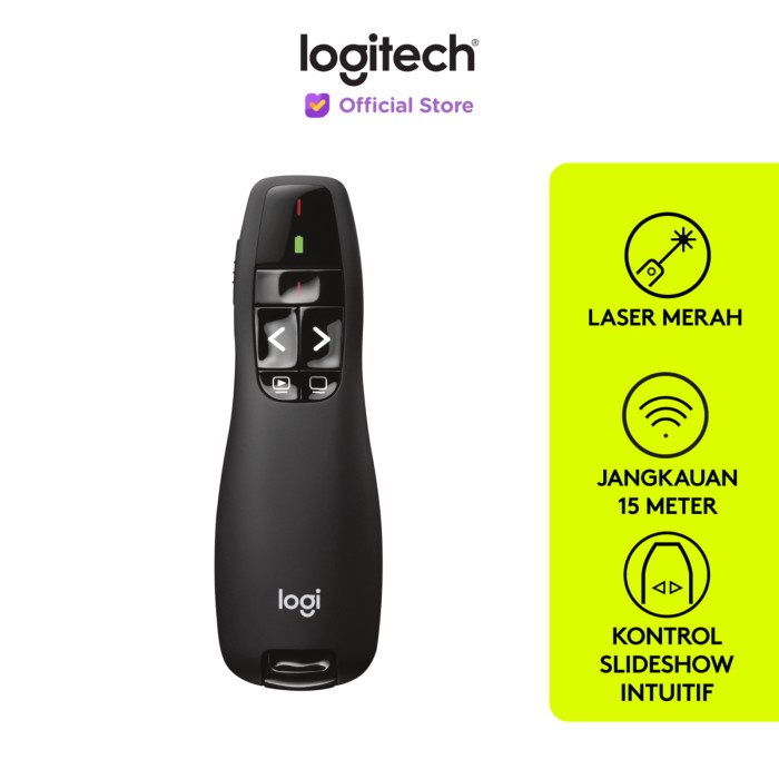 

[[JNT COD]] Logitech R400 Remote Presenter Wireless Laser Merah