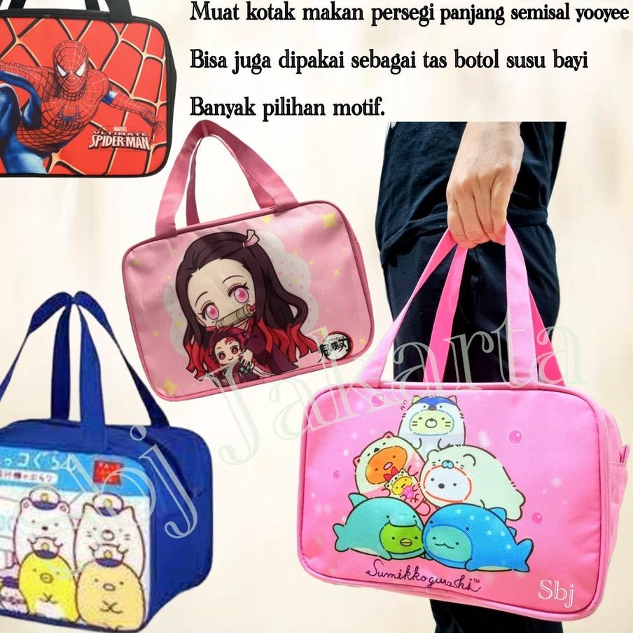 ❉ Lunch bag Tas bekal Tas botol susu Insulated lunch bag Sumiko Sanrio Ukuran besar TOP ☈