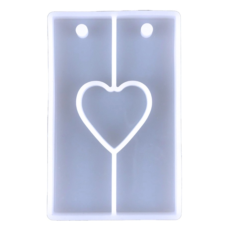Siy DIY Perhiasan Casting Cetakan Valentines Silicone Mold Heart Resin Mold Keychain Pendant Silicone Mold Kristal Epoxy Mol