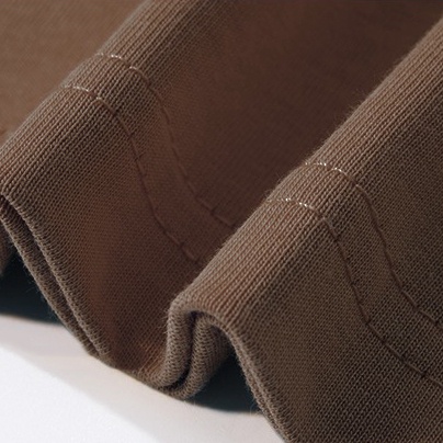 EUNII Brown T-shirt Lengan Pendek Retro Hip Hop Boy Printing Korean Style/Kaos Atasan Wanita/Baju Kaus Oversize Wanita/Kaos Wanita