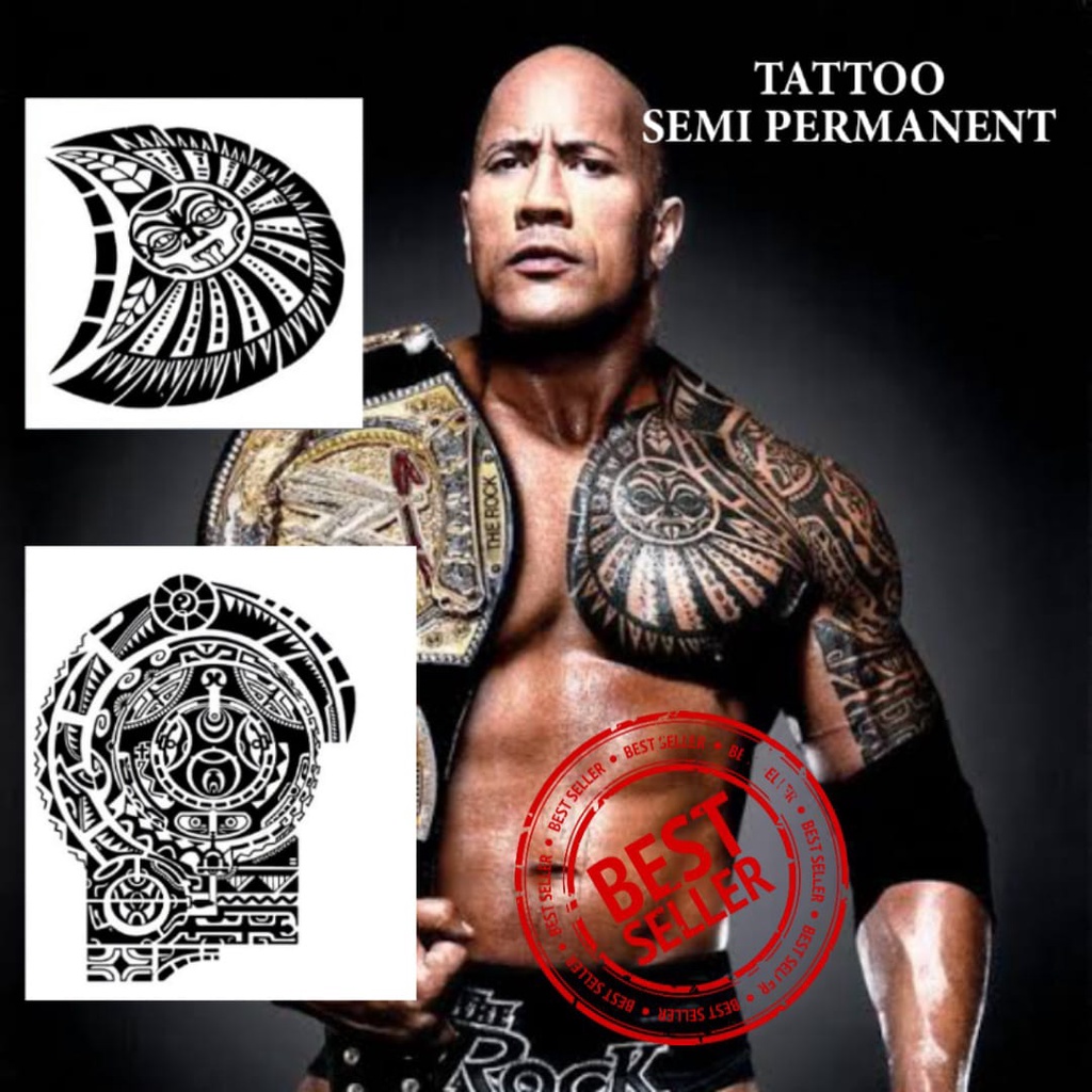 TATOMANIA-Tato semi permanen anti air 30x22cm motif the rock